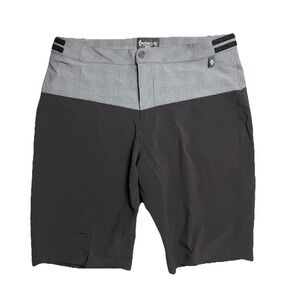 Panache Rowdy Shell Shorts Men XL Grey Black Mountain Bike Baggy Trail MTB